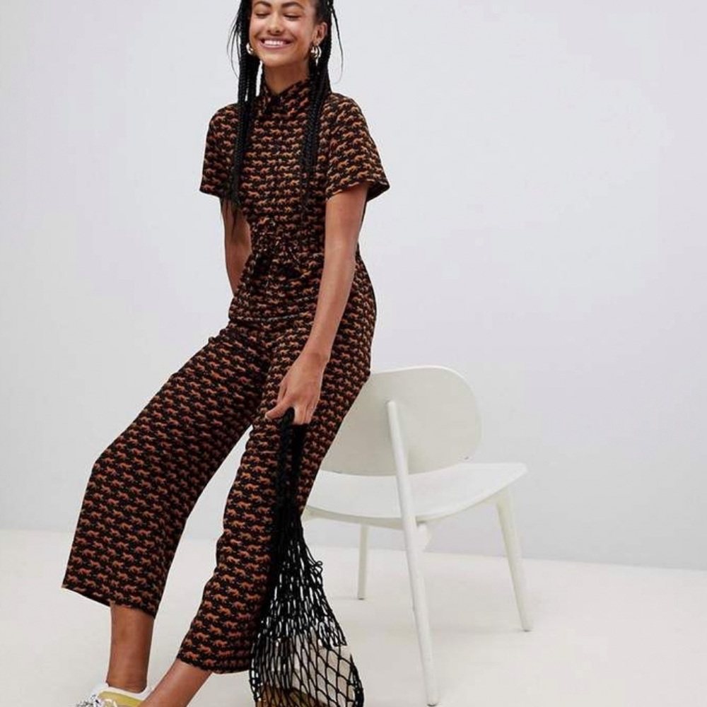 Tiger Patterned Jumpsuit by Monki